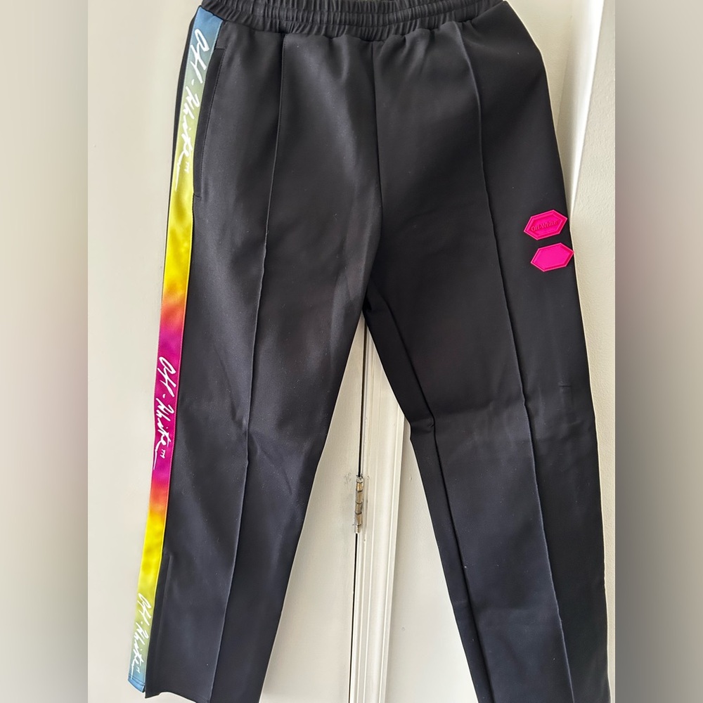 OFF-WHITE Rubber Logo Stretch Sweatpants MINT CONDITION!!